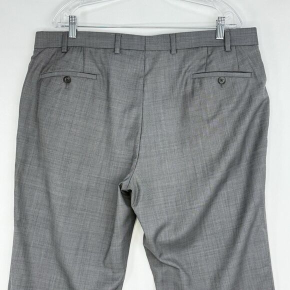 Michael Kors Mens Classic fit Wool Dress Pants 38w/30L Grey Solid NaturalStretch - Picture 5 of 16